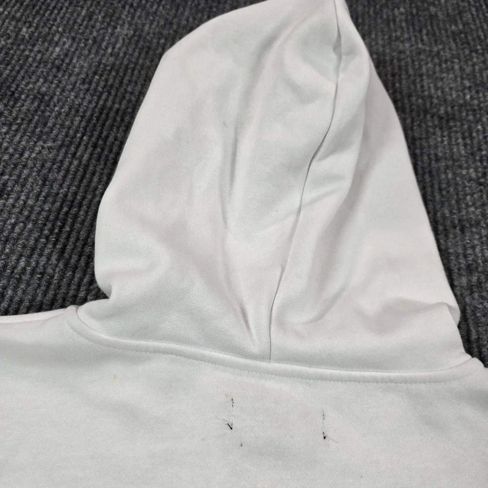 True Religion Hoodie Mens XL‎ White Full Zip Rope Logo Graphic Sweatshirt